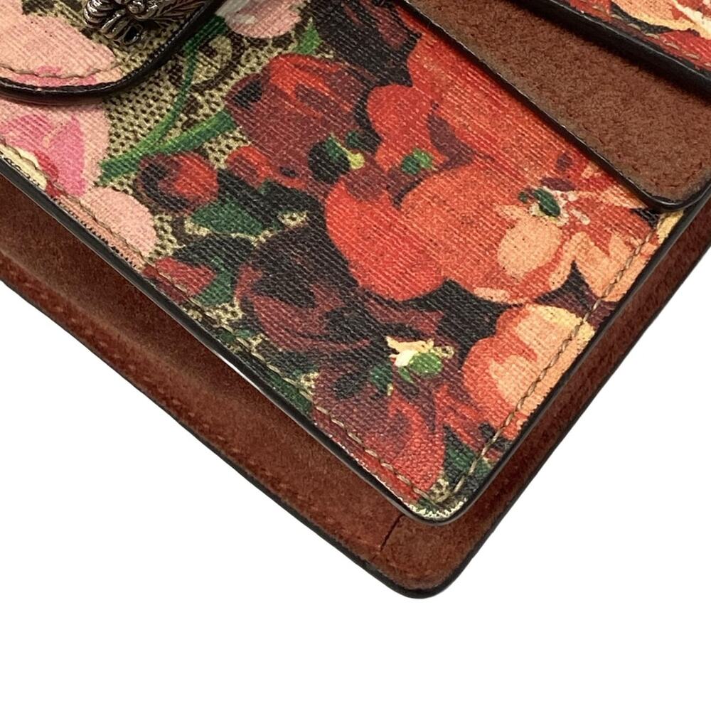 Gucci Dionysus/GG Blooms Shoulder Bag 476432 Beige Pink Multi PVC Suede - Picture 6 of 15
